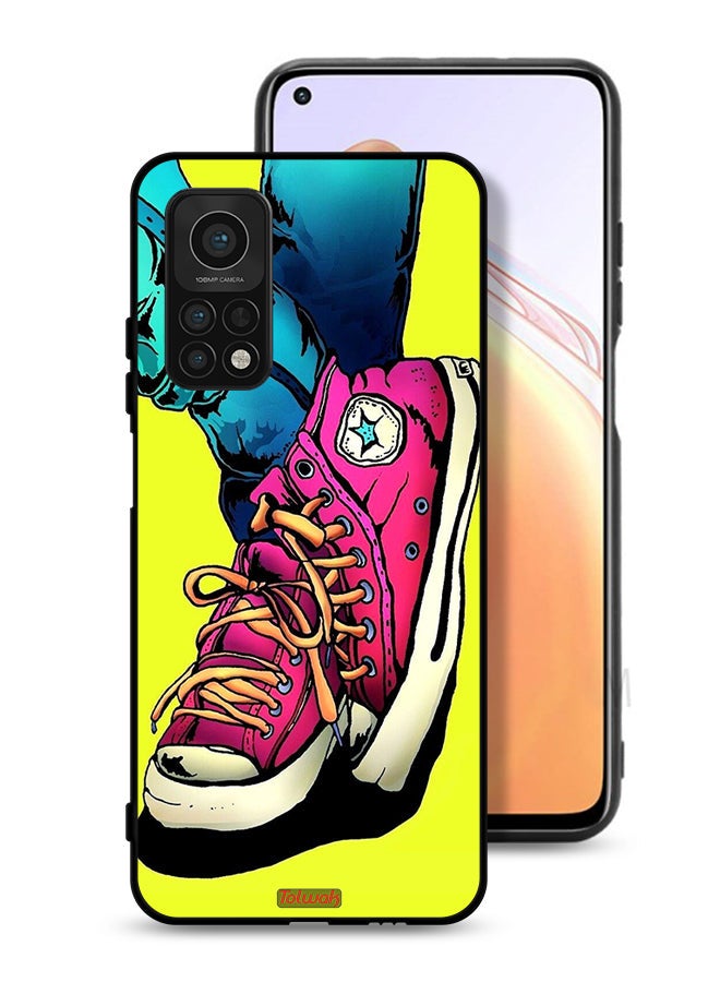 Tolwak Xiaomi Mi 10T Pro 5G Protective Case Cover Canva Shoes Art - Image 1