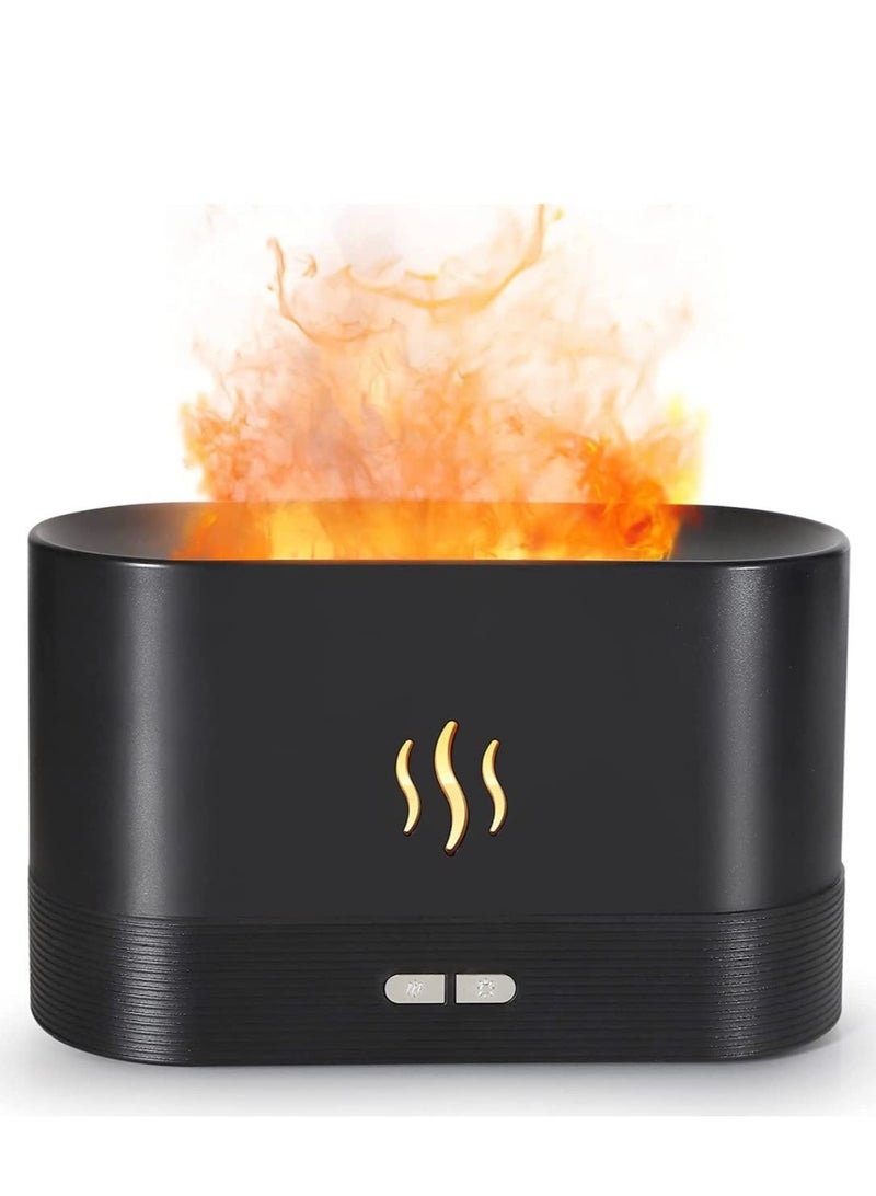 LIVVY Flame Humidifier & Aroma Diffuser, Ultrasonic Cool Mist Air Purifier, LED Flame Effect, Essential Oil Diffuser for Home, Office, Bedroom, Quiet & Stylish Design - Image 1