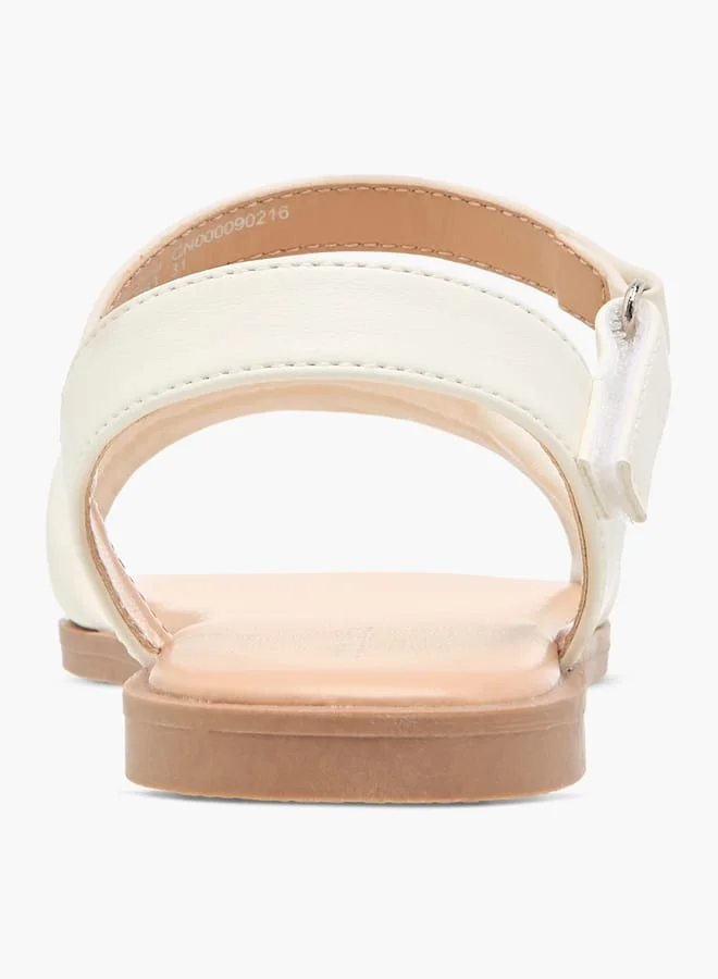 Flora Bella By Shoexpress Girls Solid Sandals With Hook And Loop Closure