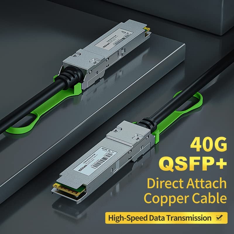 ipolex 40G QSFP+ DAC Twinax Cable, 40GBASE-CR4 Passive Direct Attach Copper Cable, 0.5m (1.64ft), for Cisco QSFP-H40G-CU50CM, Meraki MA-CBL-40G-50CM, Intel XLDACBL05, Mikrotik, Netgear, TP-Link,D-Link - Image 2