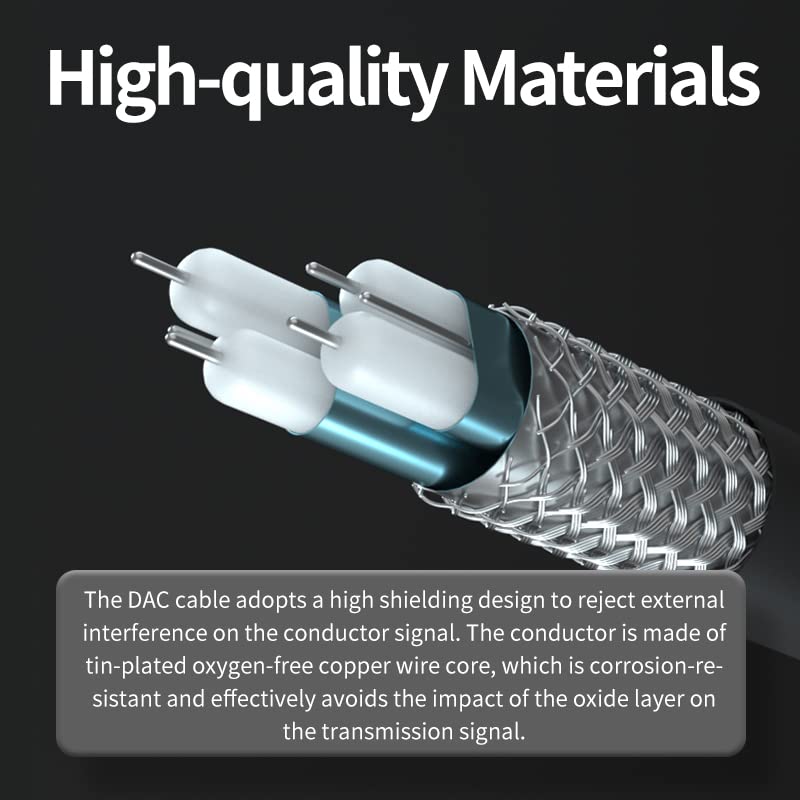 ipolex 40G QSFP+ DAC Twinax Cable, 40GBASE-CR4 Passive Direct Attach Copper Cable, 0.5m (1.64ft), for Cisco QSFP-H40G-CU50CM, Meraki MA-CBL-40G-50CM, Intel XLDACBL05, Mikrotik, Netgear, TP-Link,D-Link - Image 3