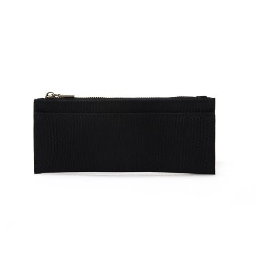 YONBEN Canvas Pencil Case Cartuchera Para Ninas Storage Cosmetic Bag Zipper Black Canvas - Image 1
