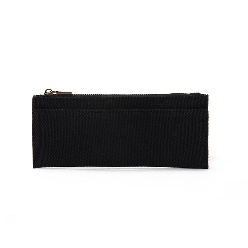 YONBEN Canvas Pencil Case Cartuchera Para Ninas Storage Cosmetic Bag Zipper Black Canvas - Image 2
