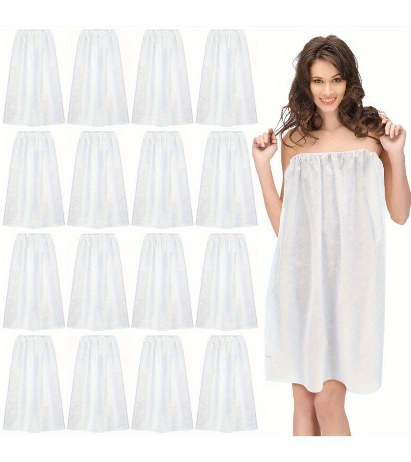 Black Disposable Spa Wraps For Women Adjustable Closure Soft Salon Bathrobe Steaming Wrap - Image 2
