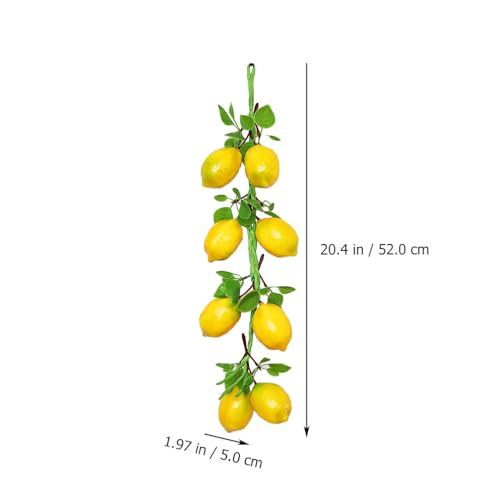 NUOBESTY 2pcs Artificial Lemon Branches Artificial Fruit Garland Green Leaves Lifelike Fake Fruit Props Realistic Food Vegetables Kitchen Photography Props - Image 3