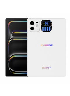 X - Prime 10.1-Inch HD+ Display 3000x1440P Android 12 Smart Tablet PC with Keyboard Mouse and Stylus 12GB RAM 512GB ROM Dual SIM 5G PAD PRO 11 For Student Learning White  - Image 1