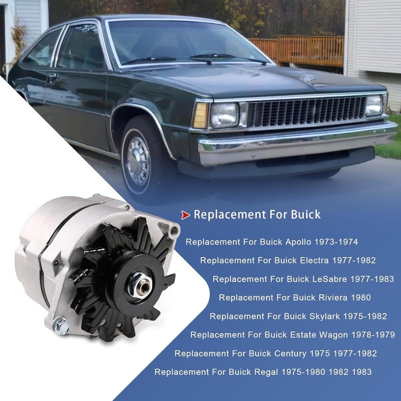 JDMSPEED High Output 105Amp 1-Wire 10SI Self-Exciting Alternator for SBC BBC GM - Image 2