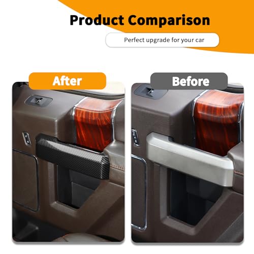 Hoolcar Inner Door Handle Cover Interior Door Handle Cover Trim Compatible with Ford F150 20152020 Carbon Fiber Interior Accessories - Image 3