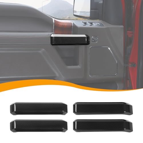 Hoolcar Inner Door Handle Cover Interior Door Handle Cover Trim Compatible with Ford F150 20152020 Carbon Fiber Interior Accessories - Image 1