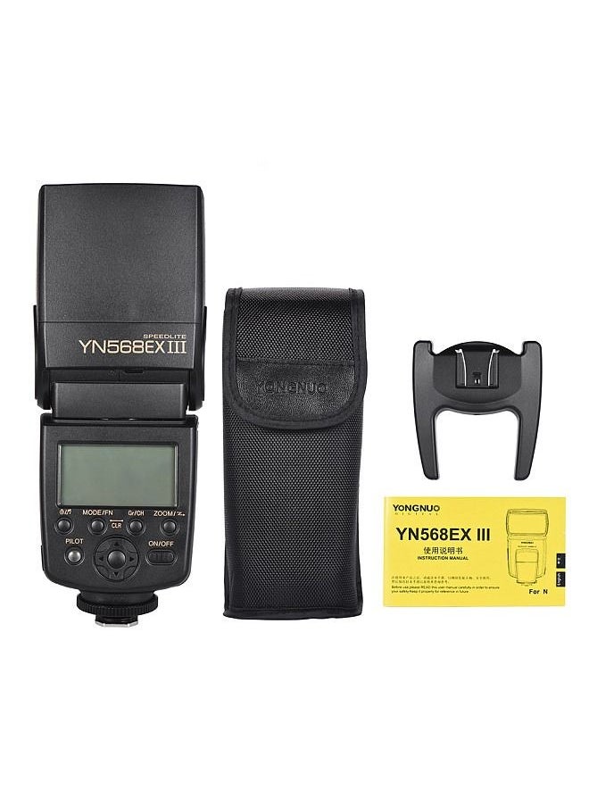 Generic - YONGNUO YN568EX III Wireless TTL Slave Flash Speedlite GN58 1/8000s HSS Supports USB Firmware Upgrade for Nikon DSLR Camera - Image 1
