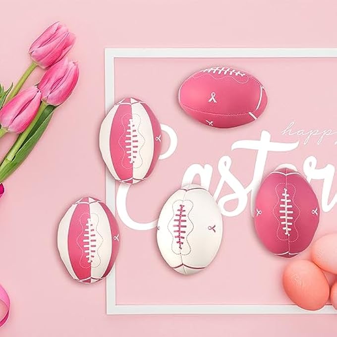 Liliful 24 Pcs Breast Cancer Awareness Stress Balls Pink Ribbon Stress Balls for Breast Awareness Gifts Football Party Favors Stress Relief Supplies for Women or Men - Image 4