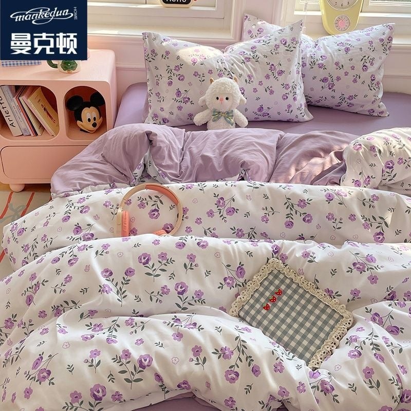 A-level baby and girl heart-shaped bedding set -4-piece duvet cover, bed sheet, and mattress protection - Image 3