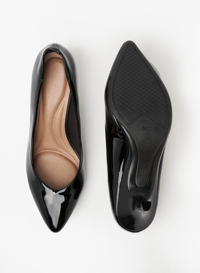 Beira Rio Faux Leather Low Heel Pointed Toe Shoes - Image 1