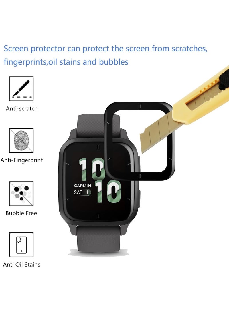 SOLARAE Screen Protector for Garmin Venu Sq 2 GPS Smartwatch, 4 Pack Invisible Ultra HD Clear Film Anti Scratch Skin Guard - Smooth/Self-Healing/Bubble, Compatible with Garmin Venu Sq 2 Watch - Image 3