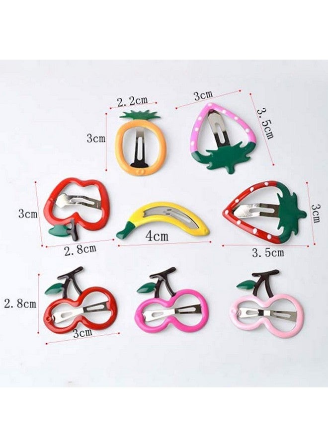 Teensery 12 Pcs Cartoon Fruit Shape Snap Hair Clips No Slip Hair Snap Barrettes Hair Accessories For Women And Girls (Random Pattern) - Image 4