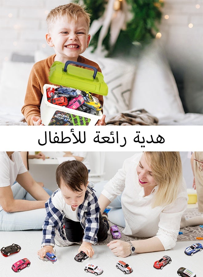 ملقط مجموعة 30 سيارة وطائرة بسحب للخلف - ألعاب تعليمية متينة غير قابلة للكسر مع صندوق تخزين، هدايا للأطفال 3+ سنوات - Image 2