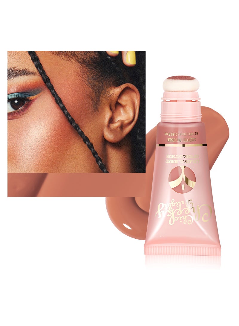 SYOSI Matte Liquid Blush Wand Velvety Cheek Tint Long Lasting Rubor Liquido Blendable Buildable Maquillaje Para Mejillas 25ml - Image 1