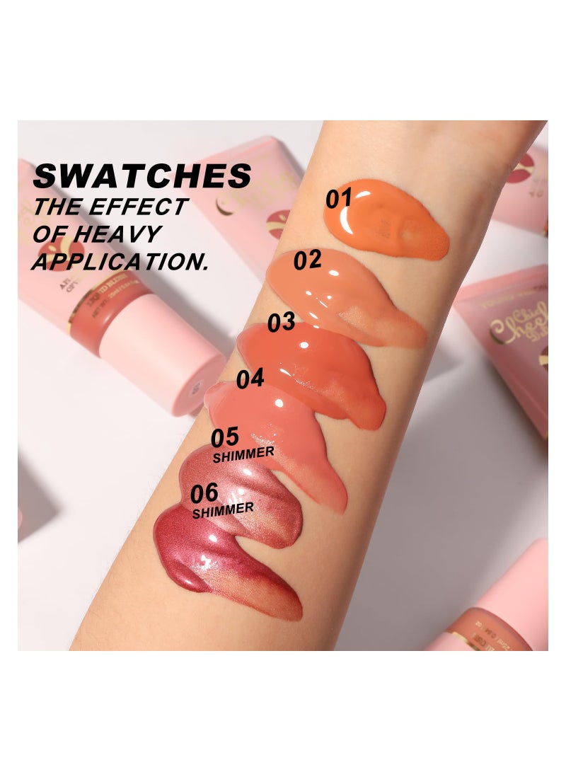 SYOSI Matte Liquid Blush Wand Velvety Cheek Tint Long Lasting Rubor Liquido Blendable Buildable Maquillaje Para Mejillas 25ml - Image 5