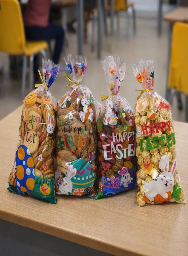 WIKDAY Easter Goodie Bags 144pcs Clear Easter Cellophane Bags with Twist Ties for Party Supplie Treat Candy Cookies Gift Wrapping Bulk, 4 Style C - Image 5