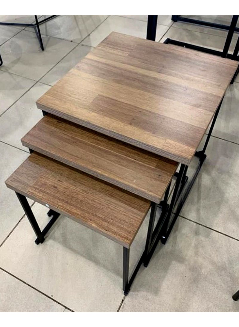Living Nesting Table Set of 3, Small Coffee Table L.49*49*50 CM M.44*44*46 CM S.39*39*40 CM  - Image 1