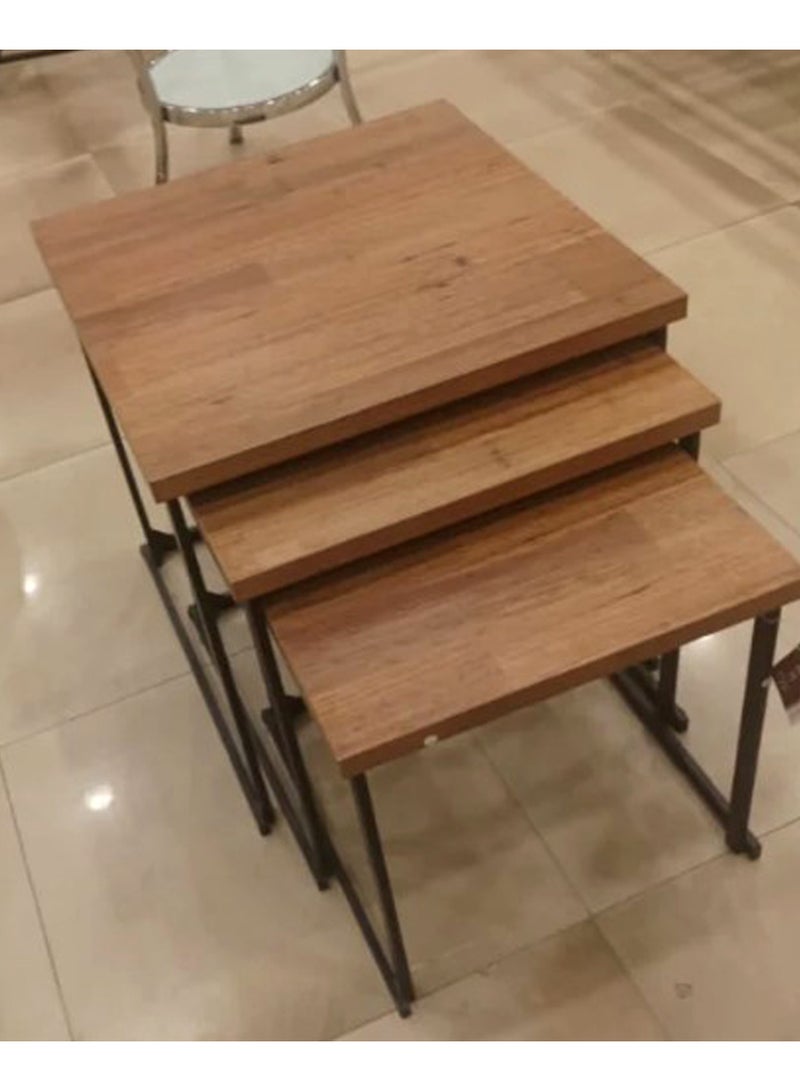 Living Nesting Table Set of 3, Small Coffee Table L.49*49*50 CM M.44*44*46 CM S.39*39*40 CM  - Image 4