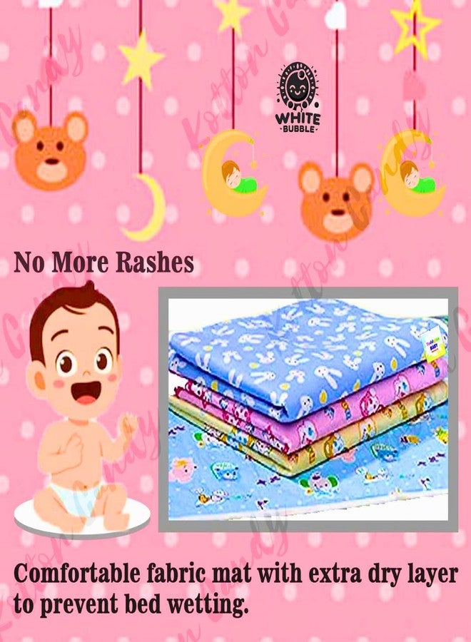 White Bubble Baby Cot Waterproof Sheet - Lightweight, Anti-Piling, Reusable || Infant Sheet || 0-6 Month Unisex Baby - Image 4