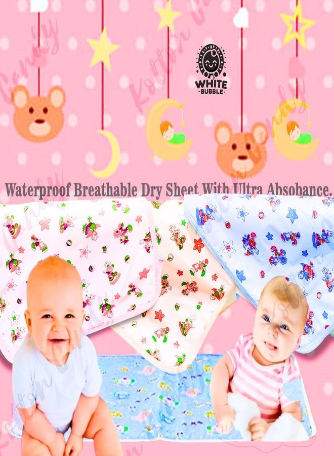 White Bubble Baby Cot Waterproof Sheet - Lightweight, Anti-Piling, Reusable || Infant Sheet || 0-6 Month Unisex Baby - Image 3