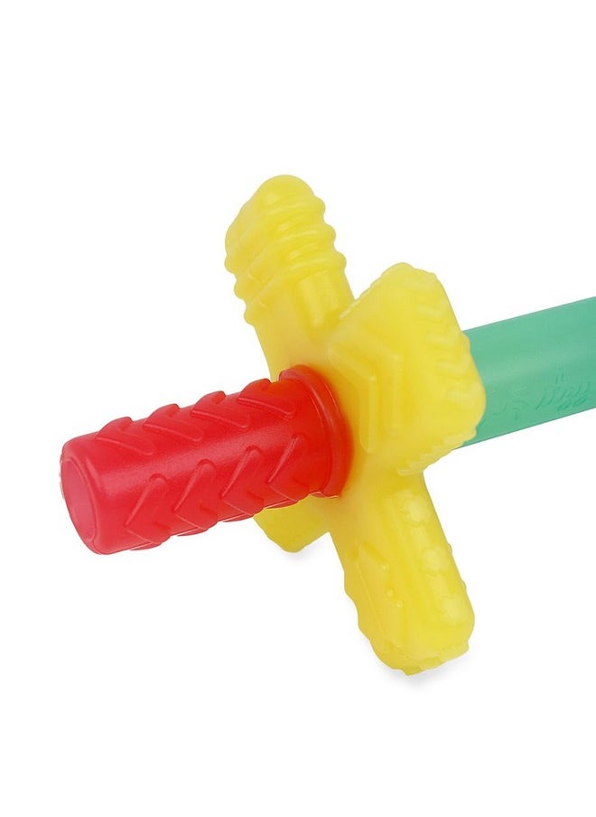 Itzy Ritzy - Teensy Tube Teether; Textured Hollow Baby Teething Tube That Reaches Front Teeth & Back Molars, Made Of Soft Silicone (Rainbow) - Image 1