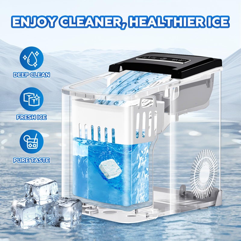 Bellaluce Ice Machine Cleaner Tablets Descaler (32 Pack) â€“ Nickel-Safe Countertop Portable Commercial Ice Maker Cleaning â€“ Remove Hard Water Buildup, Odor-Free, Crystal Clear Ice - Image 4