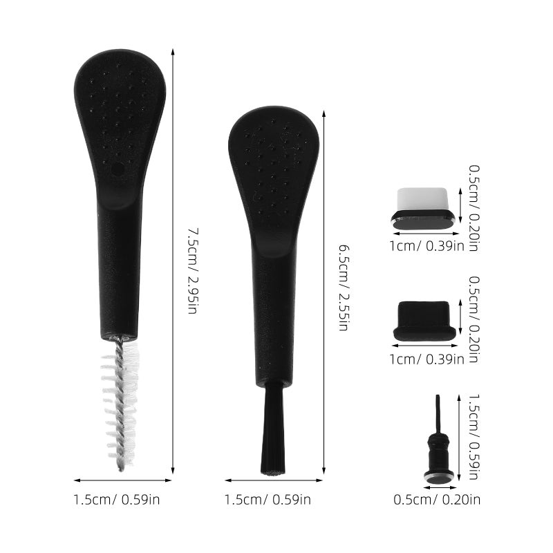 2 Sets Cell Phone Dust Plug Kit Usb C Dust Plug Covers Usb Brush Charging Port Cleaner Speaker Covers For Phone Port - Image 3