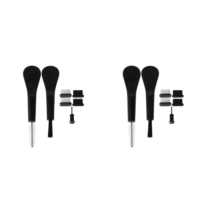 2 Sets Cell Phone Dust Plug Kit Usb C Dust Plug Covers Usb Brush Charging Port Cleaner Speaker Covers For Phone Port - Image 1