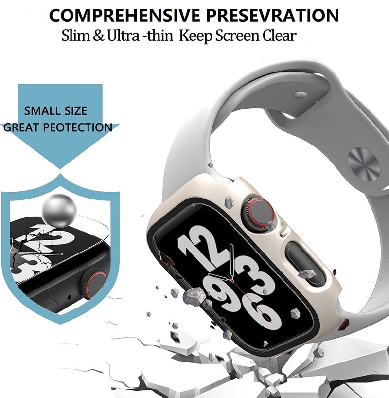 HASDON [12 Pack Case Compatible with Apple Watch 40mm SE 3 SE 2 Series 6 5 4 SE with Tempered Glass Screen Protector, Hard PC Bumper Overall Shockproof Protective Cover for iWatch 40mm Accessories - Image 2
