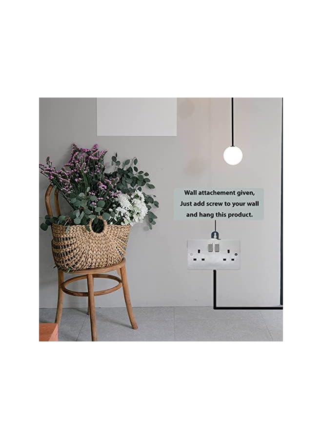 Hassan double socket extension cord 13A 220-250V 3 meter with wall attachment - Image 2