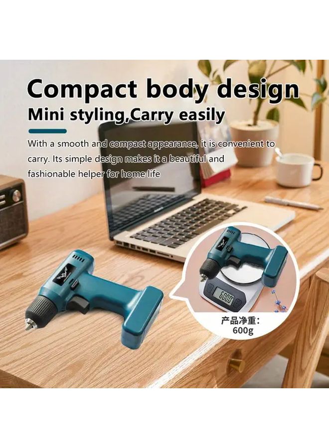 Pink Portable USB Rechargeable Drill Set With LED Light For Home DIY - Image 3