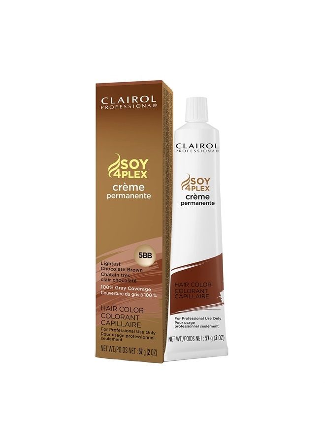 CLAIROL PROFESSIONAL Clairol Profesional Permanent Crème, 5BB Lightest Chocolate Brown, 2oz