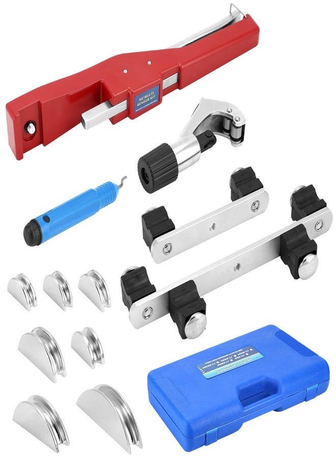 QWORK Tubing Bender Kit for HVAC & Refrigeration Systems - Bends 1/4 to 7/8 Inch Soft Copper & Aluminum Tube - Image 2