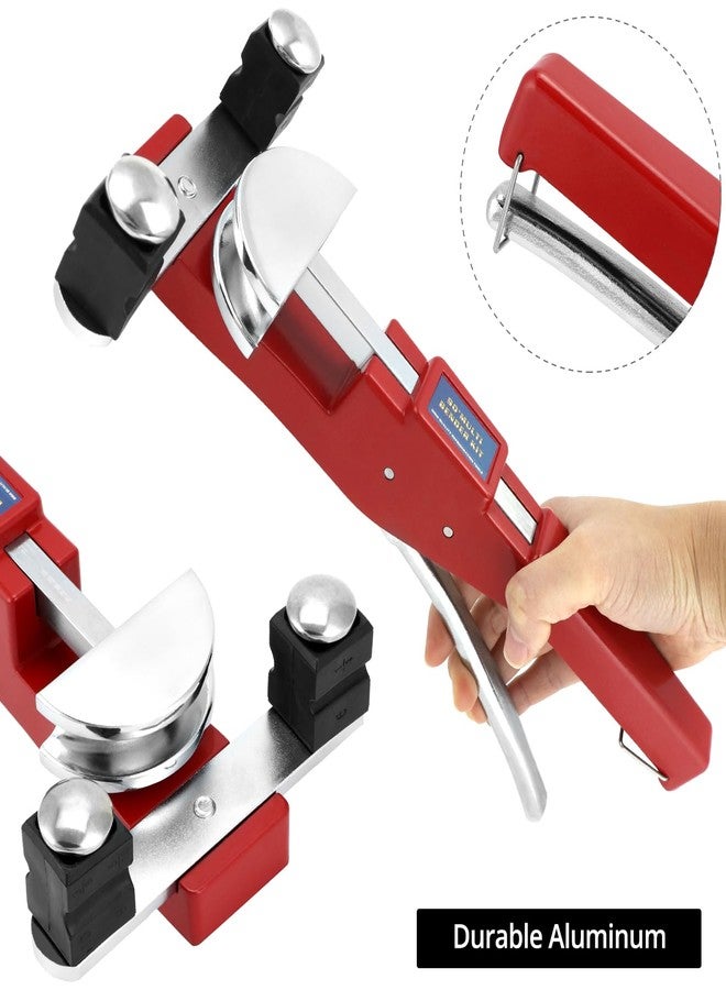 QWORK Tubing Bender Kit for HVAC & Refrigeration Systems - Bends 1/4 to 7/8 Inch Soft Copper & Aluminum Tube - Image 3