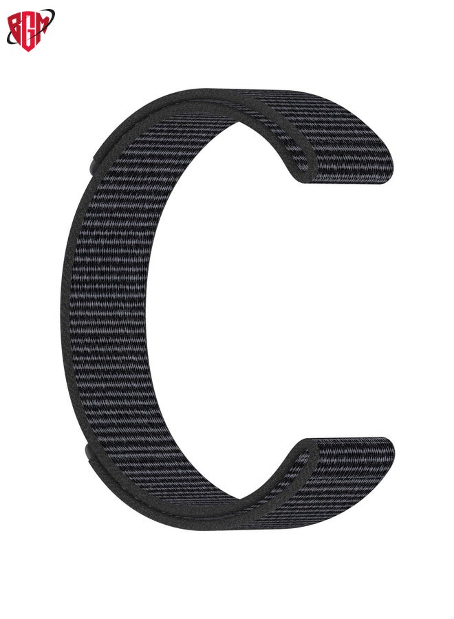 BGM Watch Band Strap For Garmin Fenix 8 AMOLED 47mm Nylon Hook and Loop Fastener 22mm Watch Band(Gray)  - Image 3