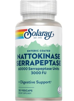 Nattokinase Serrapeptase 3000 FU 30 VegCaps