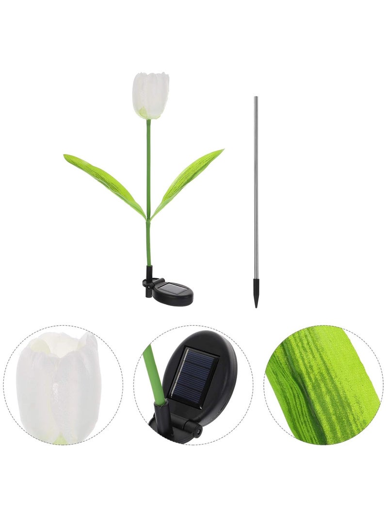 بلومنغ تايم مجموعة واحدة من 2 مصابيح تعمل بالطاقة الشمسية - زهور التوليب، نوع إضاءة قابل للتعديل، يمكن تزيين الفناء/الحديقة/الشارع/غرفة المعيشة، ملونة - Image 5