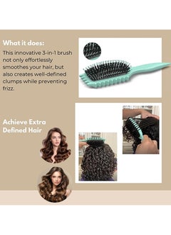 Generic 2024 Newest Bounce Curl Brush,Bounce Curl Defining Brush,Curl Defining Brush,Hair Brush Styling Brush,Shaping and Defining Curls for Women Girls (Color : Green)  - Image 3