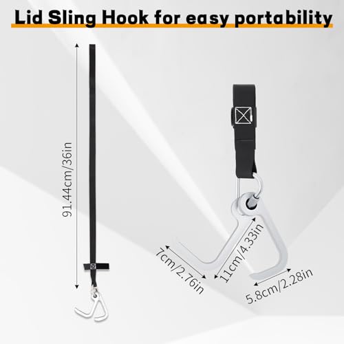 Otoolling Manhole Hook Tool Portable Versatile Hook for Lifting Manhole Covers Storm Drains Septic Tank Risers Steel Tool for Lifting Pulling and Removing Covers Easy to StoreShort Long - Image 3