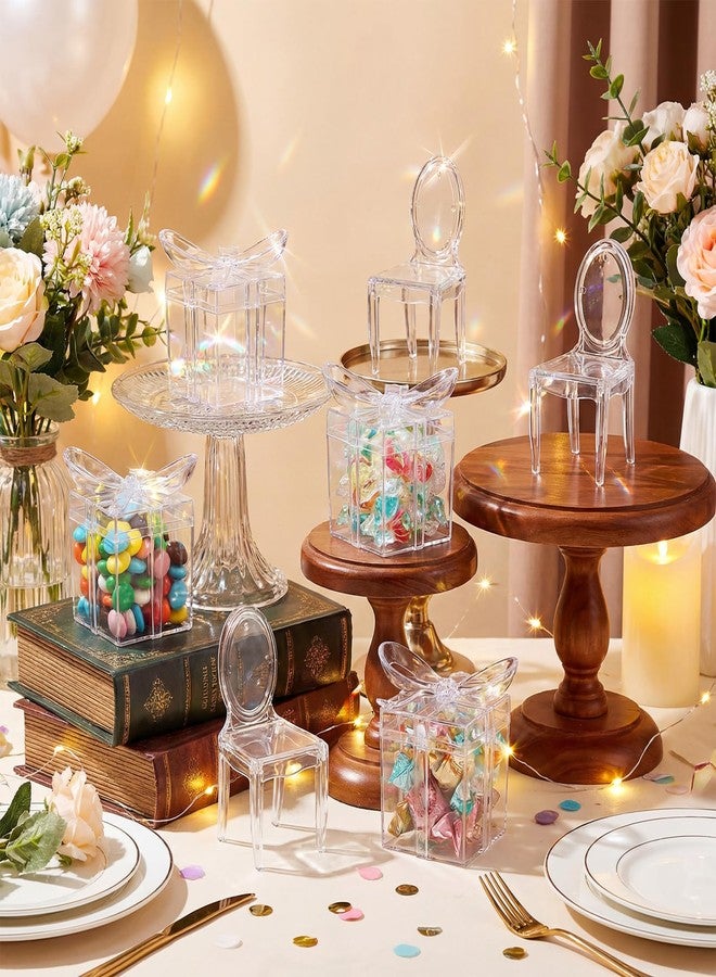 Mifoci 24 Pcs Clear Acrylic Gift Boxes Chair Shaped Party Favor Gift Holders for Wedding Events Reception Accessories Baby Shower Favor Holders Decorations Supplies - Image 4