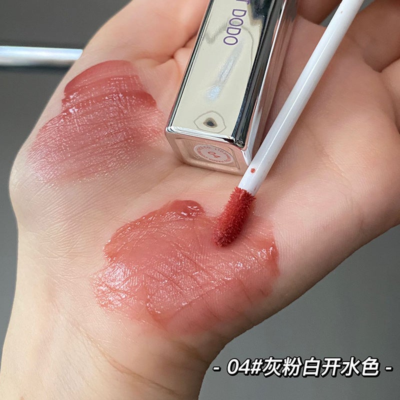 Toot Dodo~Flower Heart Scattered Small Silver Tube Mirror Lip Glaze Moisturizing Watery Lip Lipstick Lip Gloss For Women - Image 1