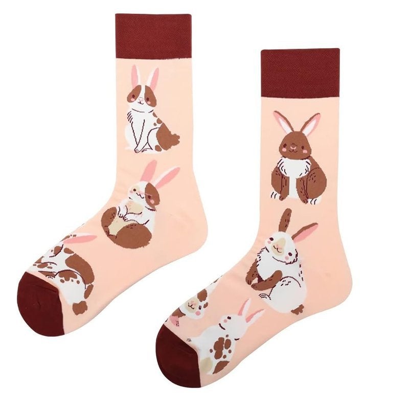 Men'S Cotton Manufacturers Four Seasons Animation Women'S Tide Socks Men'S Socks Cute Rac Rabbit Crocodile Socks - Image 1