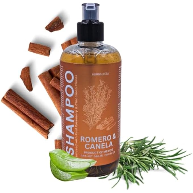 HERBALISTA Viral Shampoo Rosemary & Cinnamon 16.9 fl oz â€“ Nourishes, Strengthens & Refreshes â€“ With Real Rosemary & Cinnamon Bits â€“ 100% Natural & Handcrafted