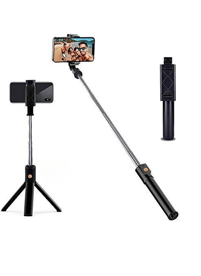Generic - Extendable tripod for selfie stick with Bluetooth remote control, compatible with Samsung Galaxy S7/S7 Plus/S8/S8 Plus/S9/S9 Plus, iOS and Android devices, mobile/phone X/8/8 Plus. - Image 1