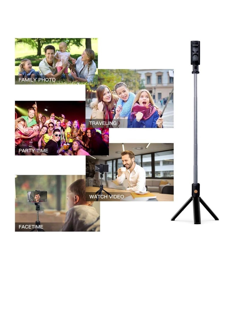 Generic - Extendable tripod for selfie stick with Bluetooth remote control, compatible with Samsung Galaxy S7/S7 Plus/S8/S8 Plus/S9/S9 Plus, iOS and Android devices, mobile/phone X/8/8 Plus. - Image 1