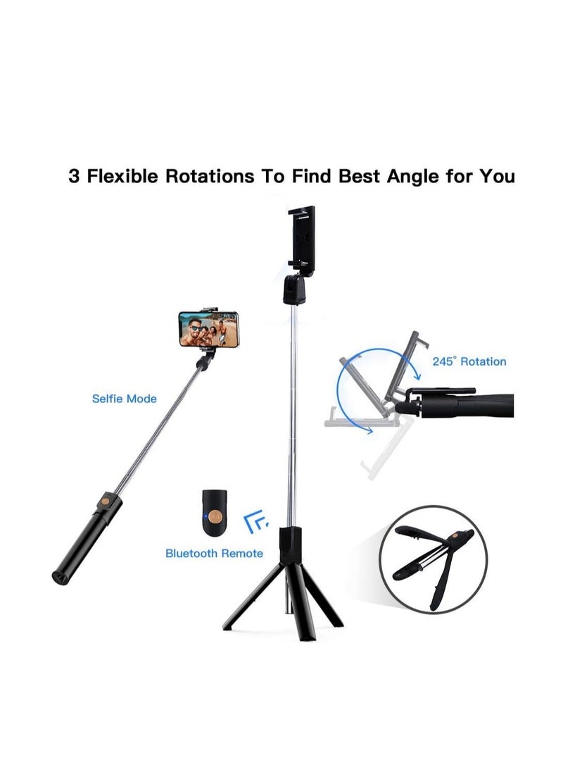 Generic - Extendable tripod for selfie stick with Bluetooth remote control, compatible with Samsung Galaxy S7/S7 Plus/S8/S8 Plus/S9/S9 Plus, iOS and Android devices, mobile/phone X/8/8 Plus. - Image 1
