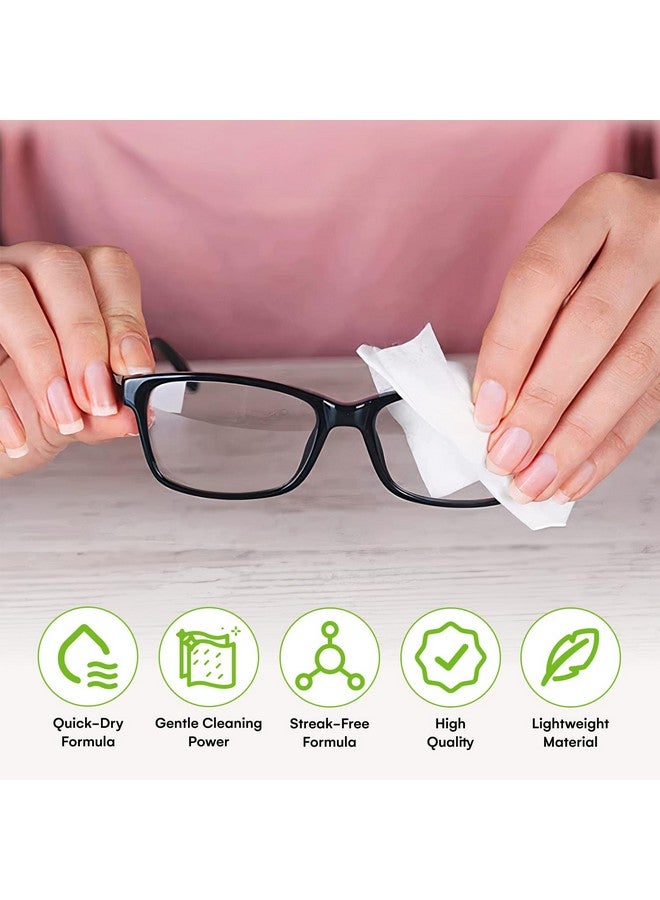 Care Touch Care Touch Lens Wipes for Eyeglasses - 100 Individually Wrapped Pre-Moistened Glasses Wipes - Cleaner for Glasses, Sunglasses, and Screens - Gentle and Portable for On-the-Go Cleaning - 4x8 Inches - Image 5